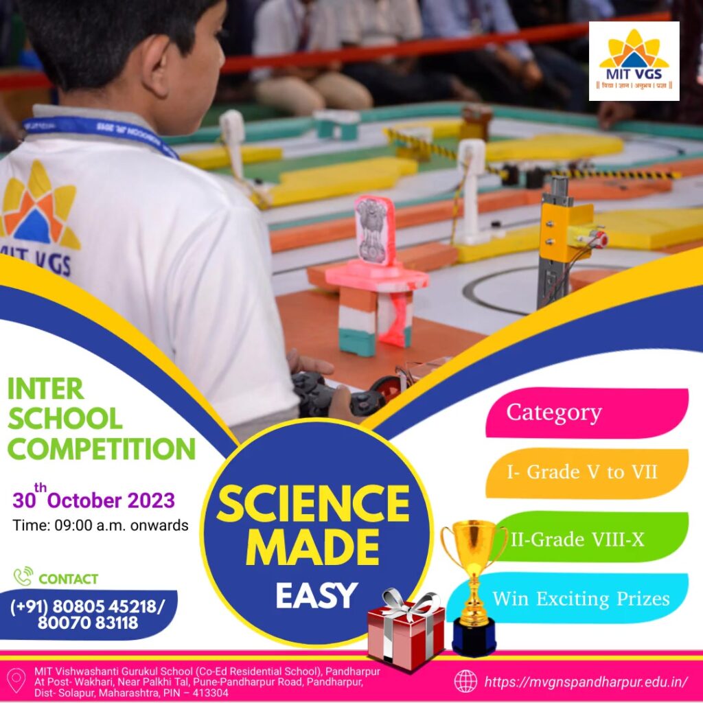 MAEER’s MIT Vishwashanti Gurukul School Residential Campus Pandharpur - Science made easy competition