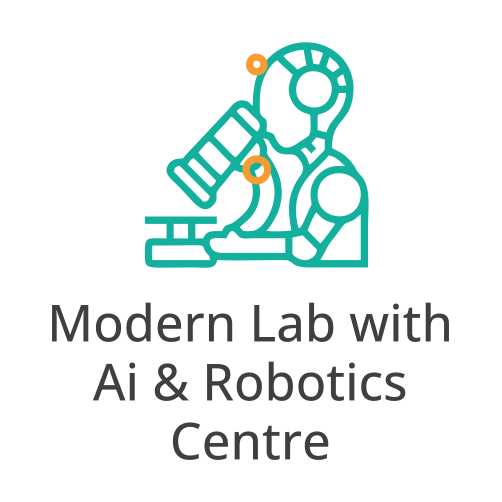 MAEER’s MIT Vishwashanti Gurukul School Residential Campus Pandharpur - modern lab with AI & Robotics Centre